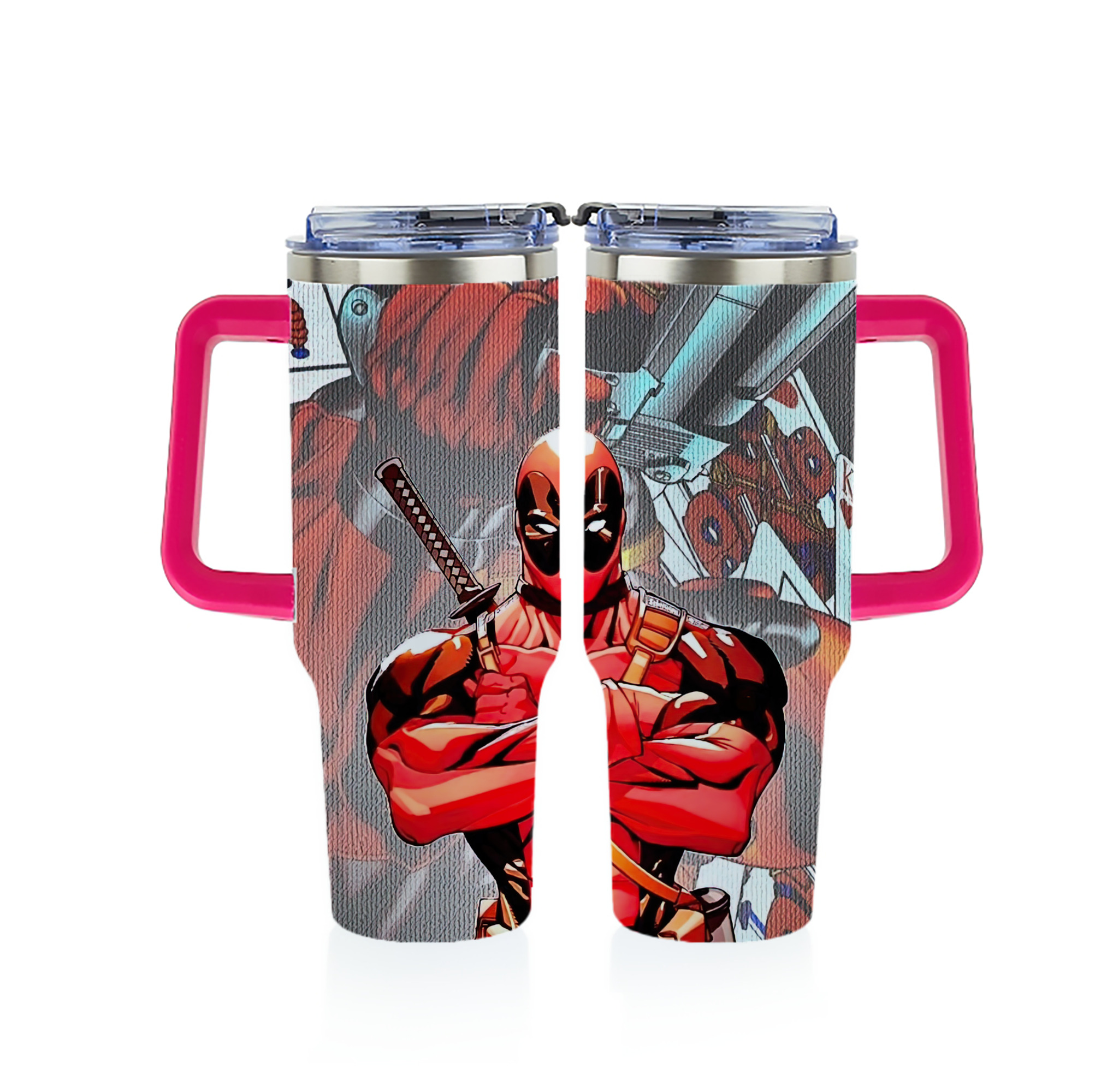 （画像用） Deadpool デッドプール 1200ｍLフルプリント車用タンブラー
